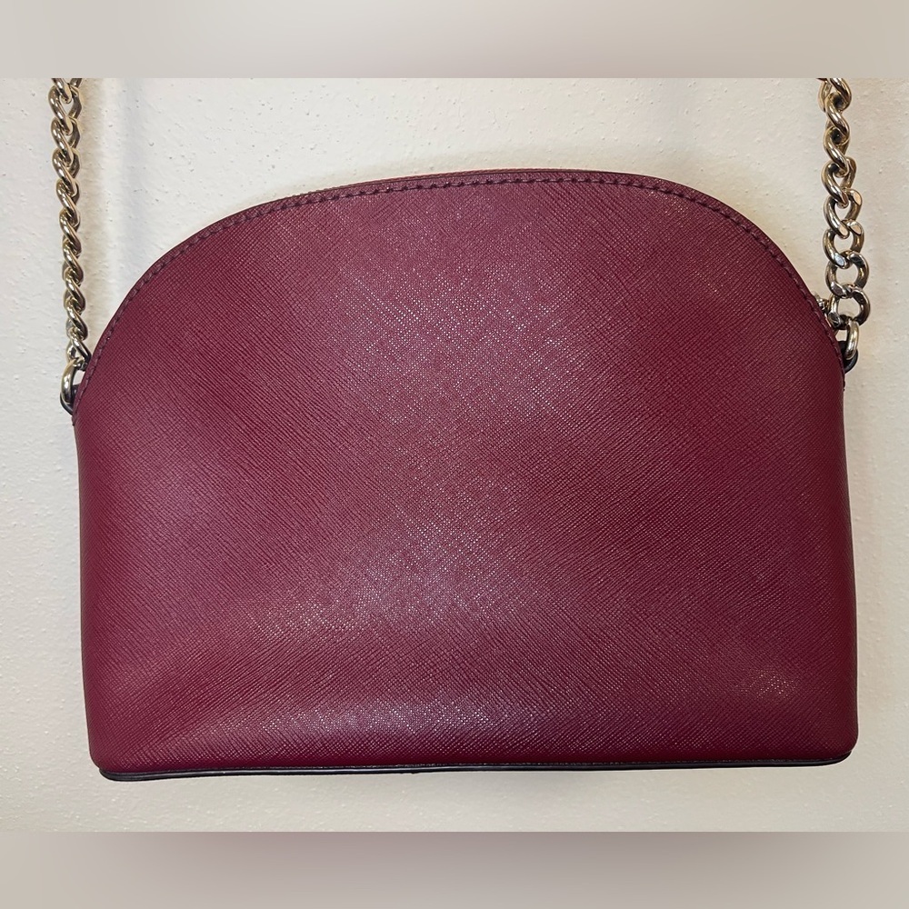 Michael Kors Cindy Saffiano Leather Crossbody Bag Burgundy - Picture 10 of 14